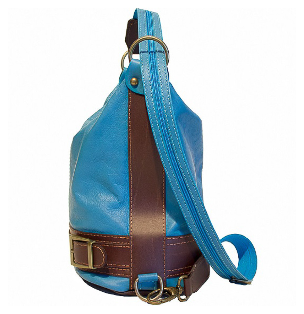 Dámska kožená kabelka/batoh 1201 hnedá Made in Italy
