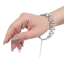 Ladies bracelet 452E with white rhinestones