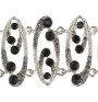 Ladies bracelet 452C with black rhinestones