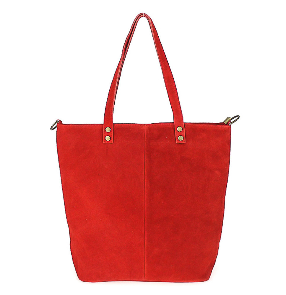 Genuine Leather Maxi Bag 768 red
