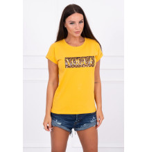 Women T-shirt VOGUE mustard