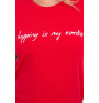 Women T-shirt SHOPPING IS MY CARDIO red