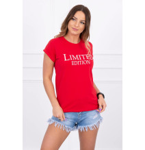 Women T-shirt LIMITED EDITION red