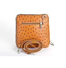 Genuine leather messenger bag 603 cognac