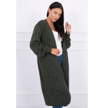 Dámsky sveter dlhý kardigán MI2019-2 khaki