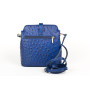 Kožená kabelka na rameno 603C azurově modrá