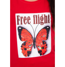 Women T-shirt FREE FLIGHT red