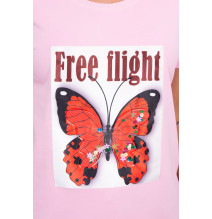 Women T-shirt FREE FLIGHT powder pink