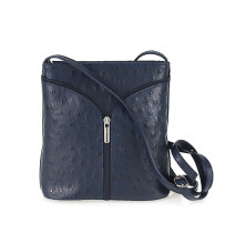 Genuine leather messenger bag 603B blue