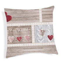 Kissenbezug Shabby rot 40x40 cm