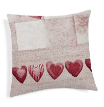 Kissenbezug Patchwork rot 40x40 cm