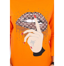 Tričko s farebnou potlačou MI64633 oranžové
