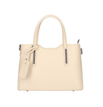 Ledertasche beige 1364 Made in Italy