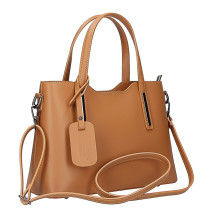 Genuine Leather Handbag white 1364 Made in Italy