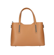 Genuine Leather Handbag white 1364 Made in Italy