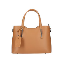 Genuine Leather Handbag 5325 cognac