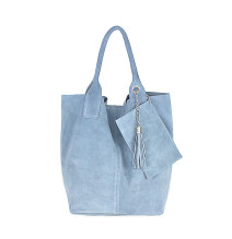Maxi Ledertasche 804 hellblau