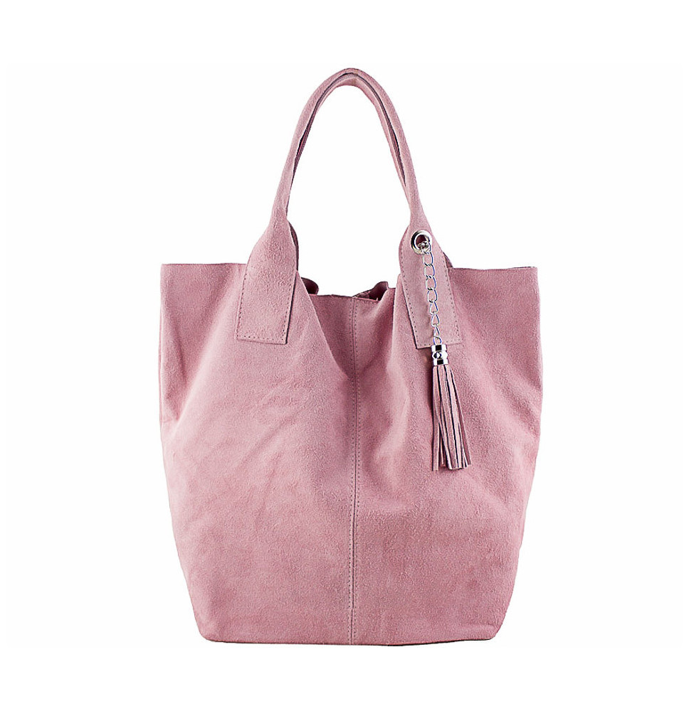 Genuine Leather Maxi Bag  804 pink