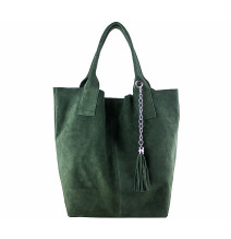 Maxi Ledertasche 804 dunkel grün