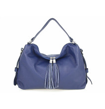Genuine Leather Handbag 120 blue