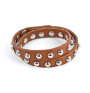 Leather bracelet 846 cognac Made in Italy
