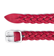 Women leather belt 947 red Made in Italy