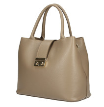 Damen EchtLeder Handtasche 1137 dunkeltaupe