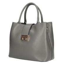 Damen EchtLeder Handtasche 1137 dunkelgrau
