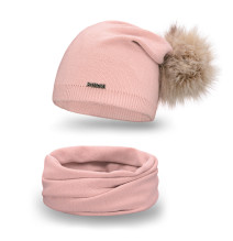 Damen WinterHut und Schal MI67B beige