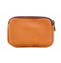 Leather Pouch 1241 gray Made in Italy