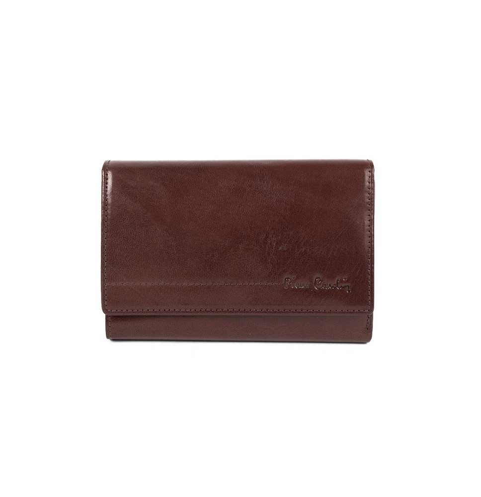 Dámska kožená peňaženka P076 PSP01 hnedá PIERRE CARDIN Hnedá