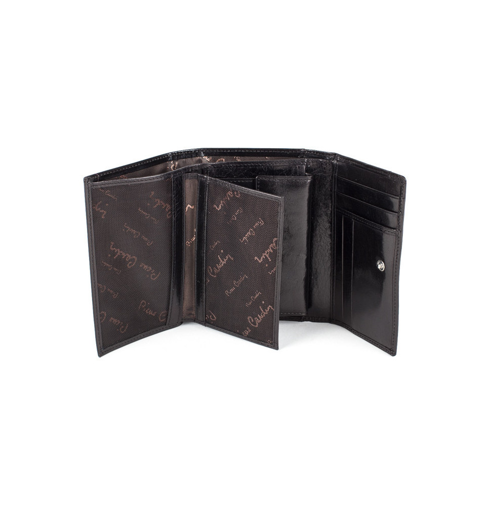 Dámska kožená peňaženka P076 PSP02 čierna PIERRE CARDIN Čierna