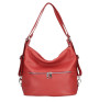 Leather shoulder bag/Backpack 328 dark red