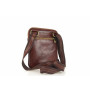 Leather Strap bag 383 dark brown