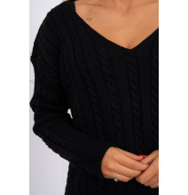 Ladies sweater with neckline 2019-33 black