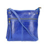 Kožená kabelka na rameno 727 azurovo modrá