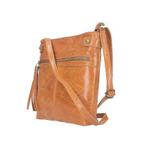 Genuine Leather Shoulder Bag 727 fuxia