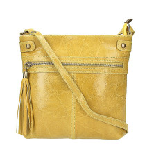 Genuine Leather Shoulder Bag 727 yellow