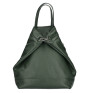 Leather backpack MI344 dark green Made in Italy