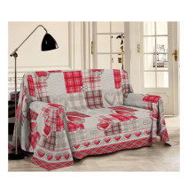 Coperta sul divano Montagne rosso