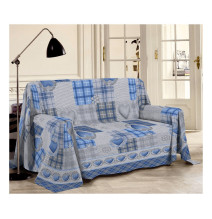 Decke auf der Couch Gebirge royalblau