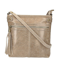 Schultertasche aus EchtLeder 727 taupe