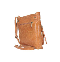 Schultertasche aus EchtLeder 727 taupe