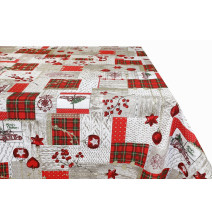 Cotton tablecloth Mery Christmas 90x90 cm Made in Italy