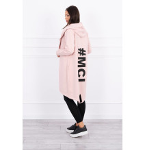 Dámsky kardigán MI9005 pudrovo ružový