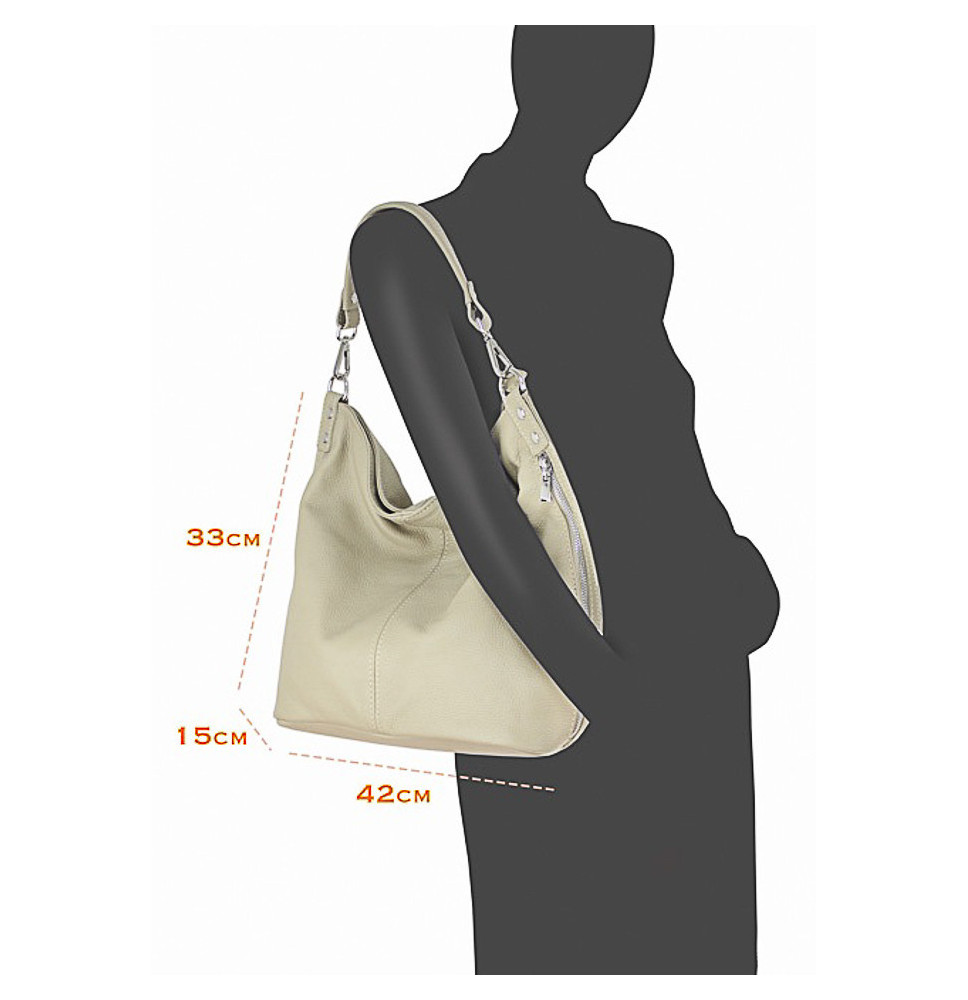 Echt Leder Schultertasche 981 Made in Italy rot