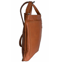 Leather Strap bag 119 brow Made in Italy