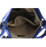 Kožená kabelka na rameno MI143 modrá Made in Italy