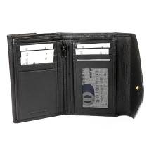 Genuine leather wallet 1124 black Calypso