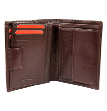 Genuine leather wallet 1128 dark brown Calypso